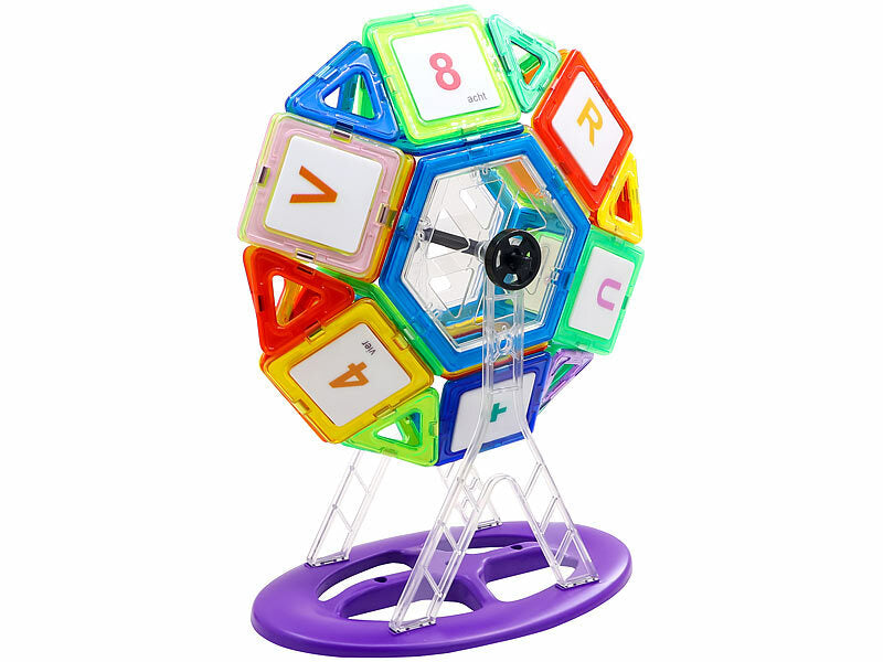 120 magnetische Bausteine, verschiedene Formen