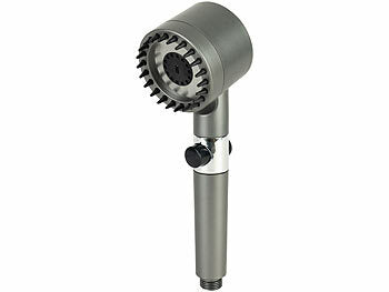 BadeStern Duschkopf: Hochdruck-Massage-Handbrause mit Silikon-Massagebürste, 4 Modi, Filter (Duschkopf Handbrause)