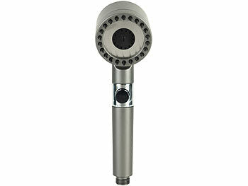 BadeStern Duschkopf: Hochdruck-Massage-Handbrause mit Silikon-Massagebürste, 4 Modi, Filter (Duschkopf Handbrause)