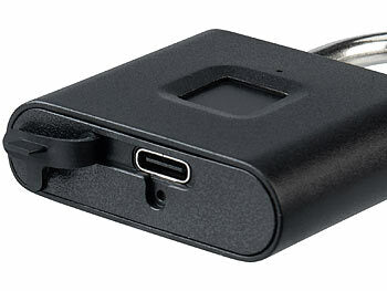 VisorTech 4er-Set Fingerabdruck-Vorhängeschlösser, Bluetooth, App, Akku, IPX8 erhältlich auf eMall