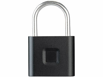 VisorTech 2er-Set Fingerabdruck-Vorhängeschlösser, Bluetooth, App, Akku, IPX8 erhältlich auf eMall