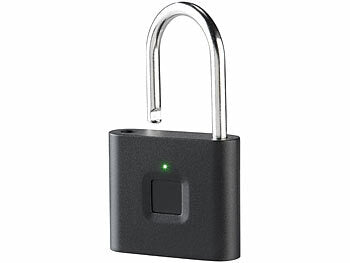 VisorTech 2er-Set Fingerabdruck-Vorhängeschlösser, Bluetooth, App, Akku, IPX8 erhältlich auf eMall