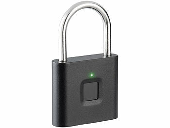 VisorTech 2er-Set Fingerabdruck-Vorhängeschlösser, Bluetooth, App, Akku, IPX8 erhältlich auf eMall
