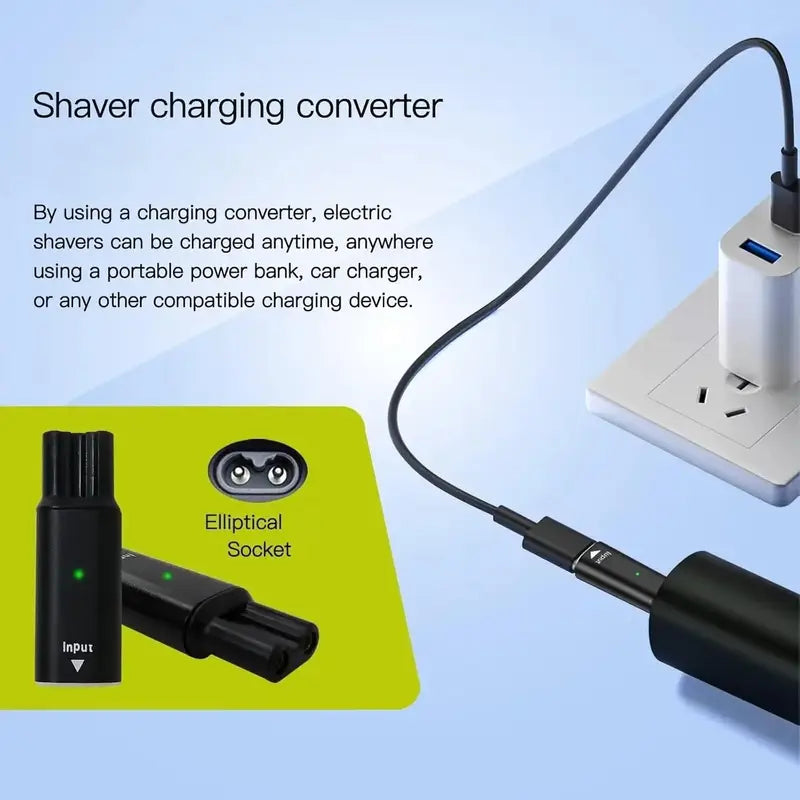 USB-C PD Netzteil mit DC 5V Konverter Adapter für Philips Rasierer