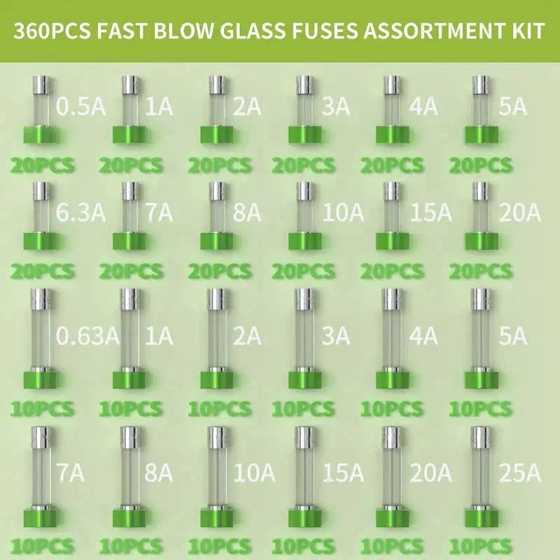 DAIERTEK Glassicherungen - Unser Grosses Sortiment ab 1 Stück oder ganzem Set elektroniktrade Switzerland