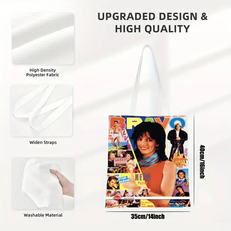 Design Tragetasche - Retro '90er Bravo Ausgabe mit Poster-Motiv