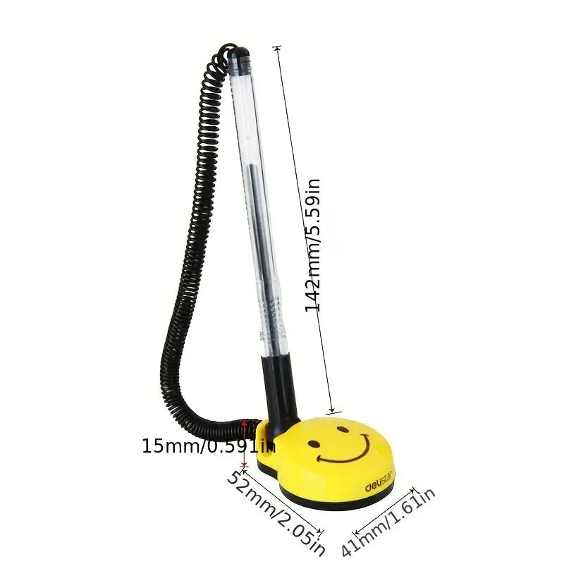 Deli Unterschriftenstift mit Smilie Halter für Tische, Schalter, Kassen Elektroniktrade Switzerland