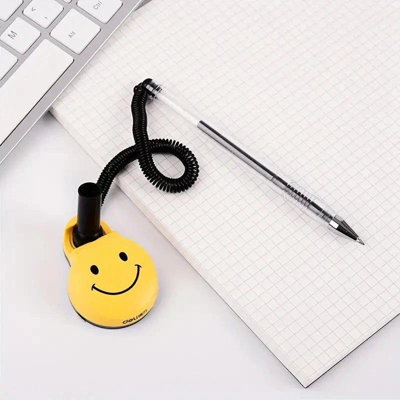Deli Unterschriftenstift mit Smilie Halter für Tische, Schalter, Kassen Elektroniktrade Switzerland