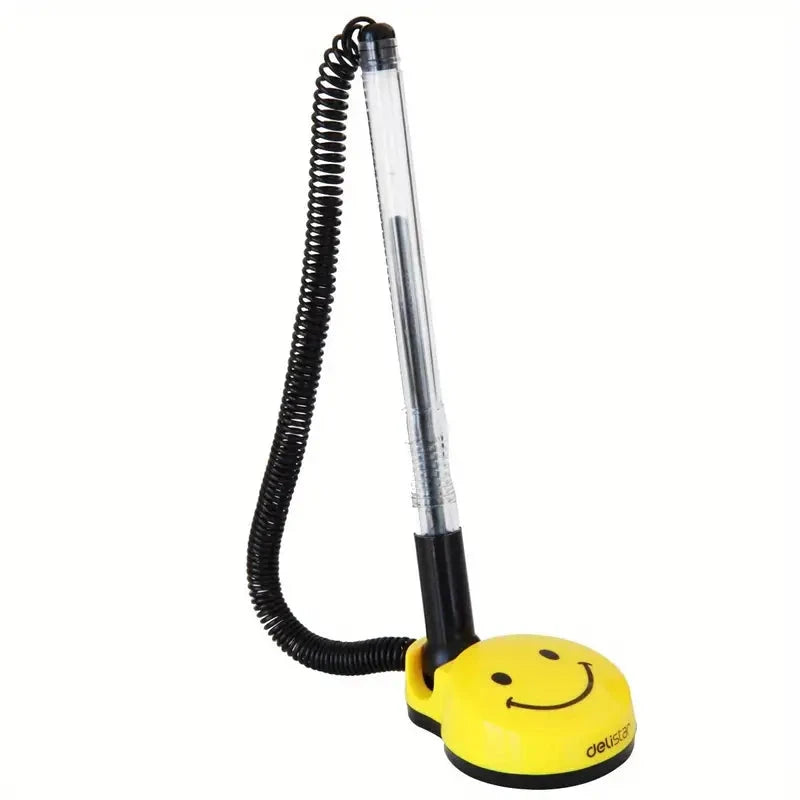 Deli Unterschriftenstift mit Smilie Halter für Tische, Schalter, Kassen Elektroniktrade Switzerland