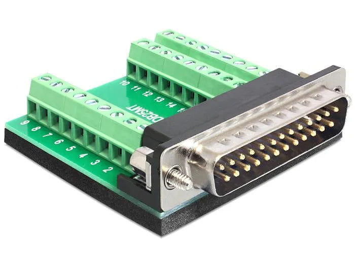 Delock Adapter Sub-D 25 Pin Stecker - Terminalblock 27 Pin elektroniktrade Switzerland