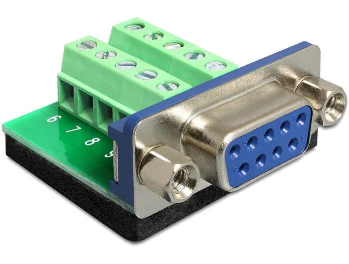 Delock Adapter Terminalblock - D-Sub 9 Pin Buchse elektroniktrade Switzerland