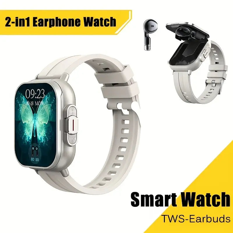 Multifunktionale Smart-Sportuhr mit eingebauten Bluetooth Ohrhörer D8