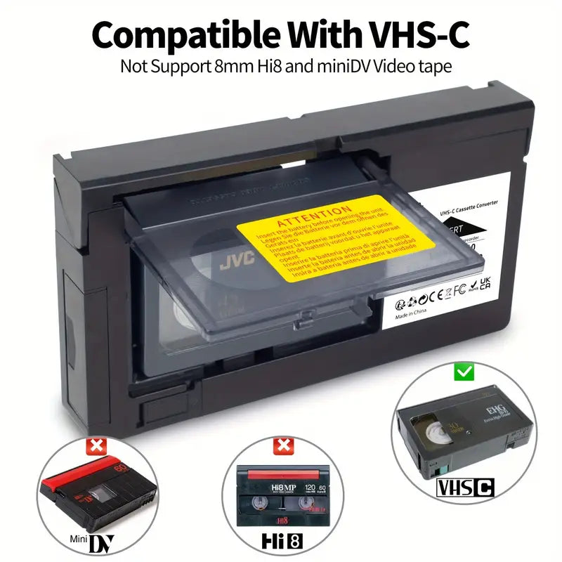 VHS-C Kassettenadapter Kompatibel für VHS-C SVHS