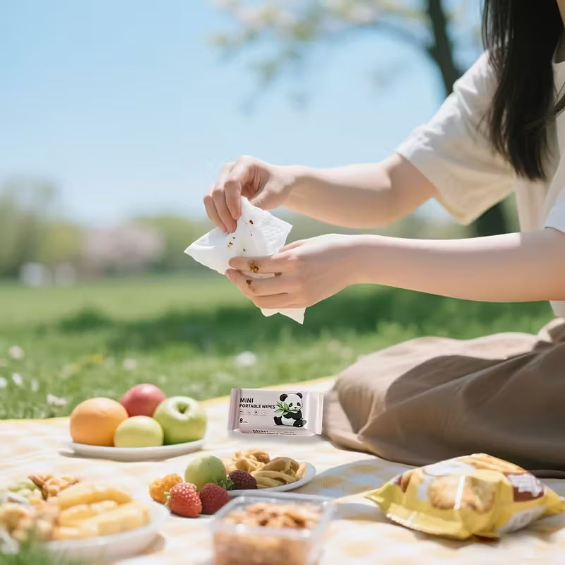 Mini Feuchttücher, alkoholfreie Einwegfeuchtservietten für Damen Herren