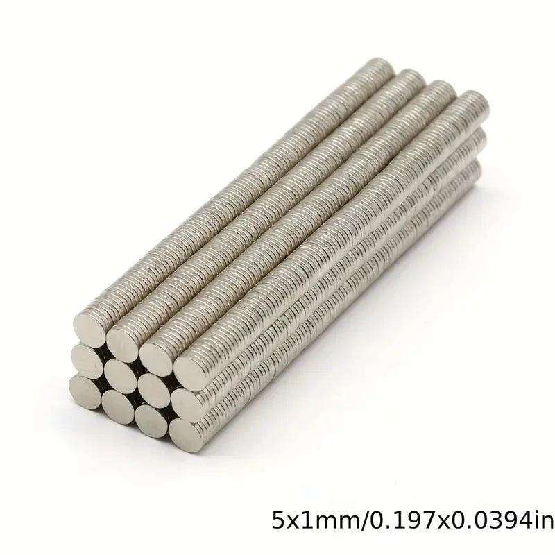 Elektroniktrade 100 Stück Magnet-Plättchen, 5x1mm Rund Elektroniktrade Switzerland