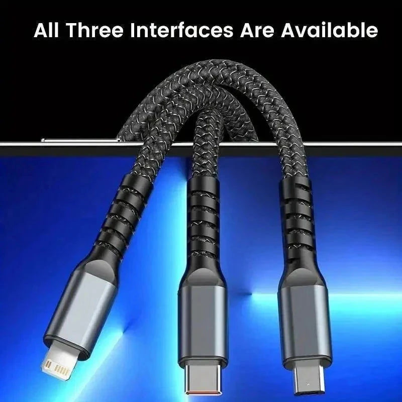 Elektroniktrade 100W Schnellladekabel 3-in-1 USB Type C - Multi-Port 1.2m elektroniktrade Switzerland