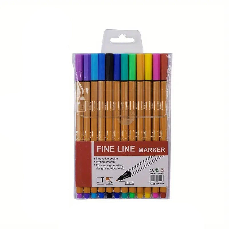 Elektroniktrade 12er-Set Farbstift, Feinlinienstift in verschiedenen Farben. Elektroniktrade Switzerland