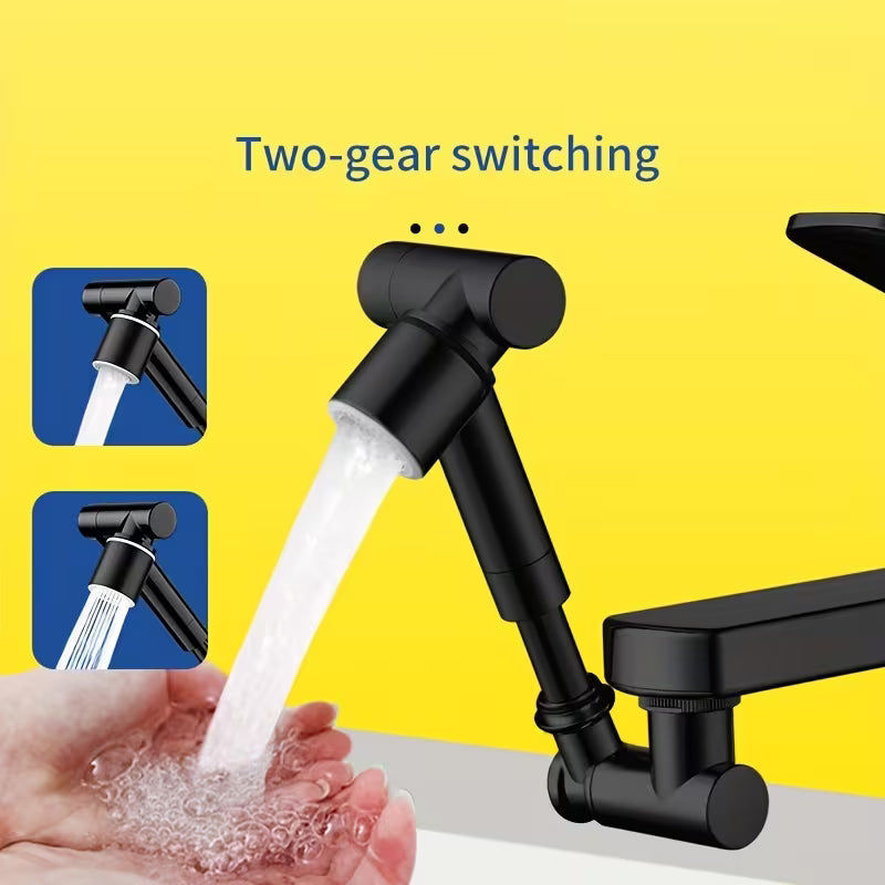 elektroniktrade 1440° drehbarer Wasserhahn-Aufsatz aus Edelstahl – ausziehbar, 2 Modi mit Anti-Spritz-Funktion elektroniktrade Switzerland