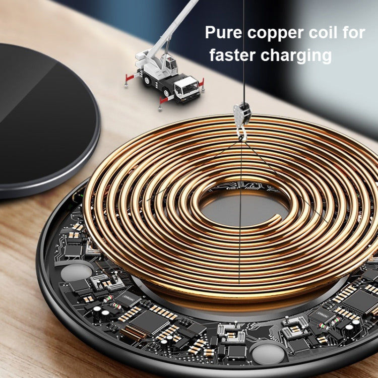 Elektroniktrade 15W Metall Runder drahtloser Ladegerät Smart Fast Ladung Elektroniktrade Switzerland