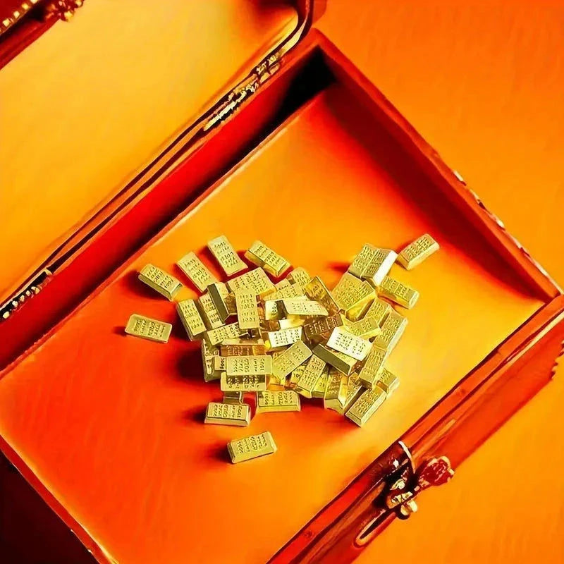 Elektroniktrade 20 Goldbaren, Metallkunstornamente ideal als Geschenk oder Dekoration elektroniktrade Switzerland