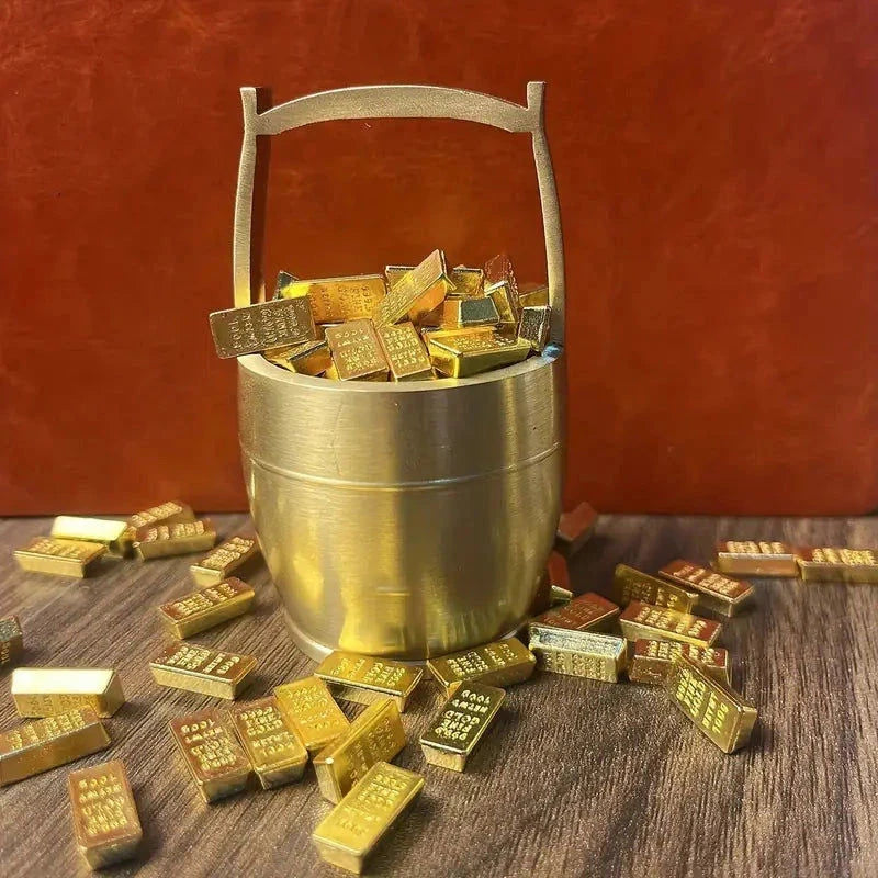 Elektroniktrade 20 Goldbaren, Metallkunstornamente ideal als Geschenk oder Dekoration elektroniktrade Switzerland