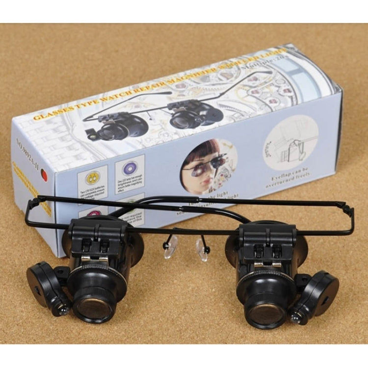 Elektroniktrade 20X Brille Typ Uhrreparaturlupe mit LED-Licht Für ein Auge Elektroniktrade Switzerland