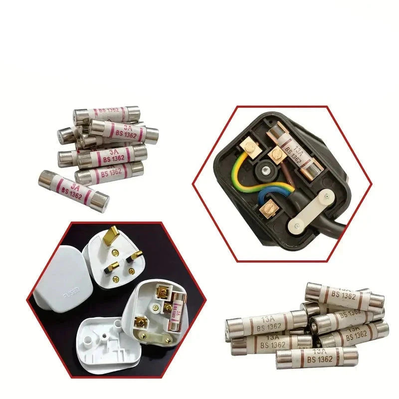 Elektroniktrade 240V Haushalt Keramikrohr Netzstecker Sicherungen 6,3x25mm Elektroniktrade Switzerland