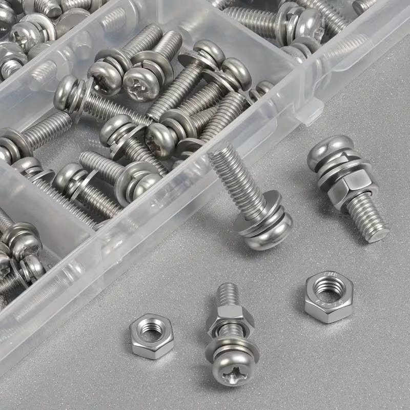 Elektroniktrade 320-teiliges Sechskant-Muttern- und Schraubenset - M2, M2,5, M3, M4, M5 Elektroniktrade Switzerland