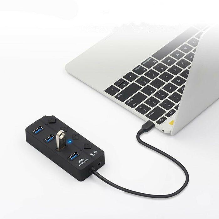 Elektroniktrade 4 Ports USB 3.0 Hi Speed Multi Hub Erweiterung mit Switch Elektroniktrade Switzerland