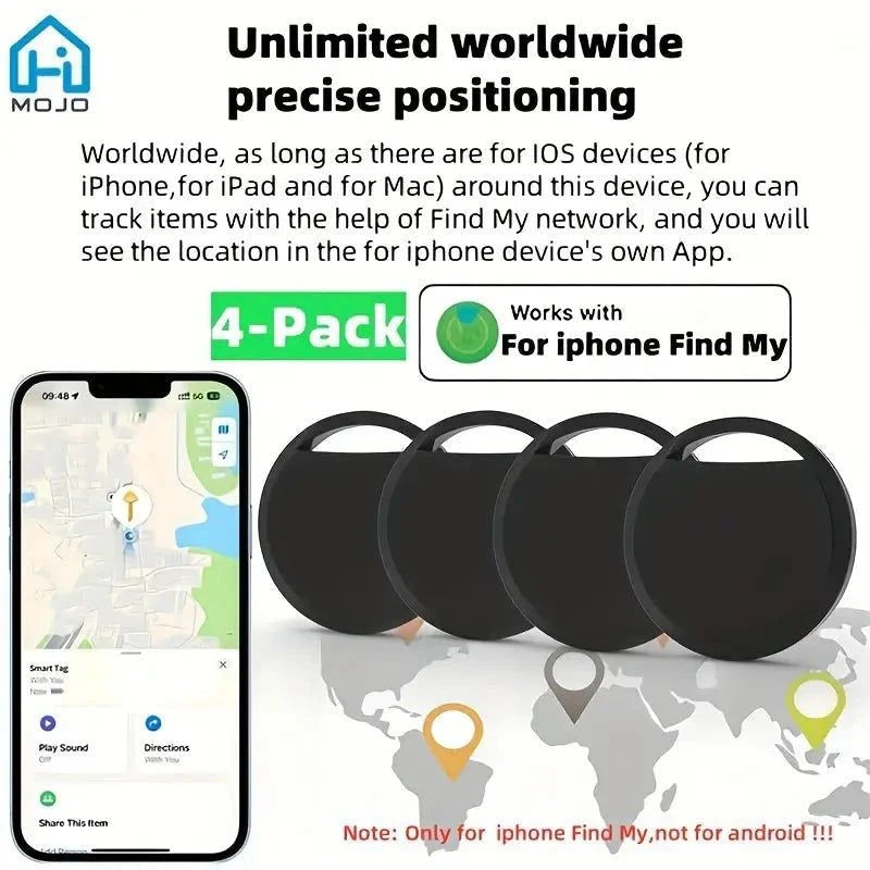Elektroniktrade 4er-Set Kabelloser Smart Tracker Mini Tag, für IOS für Apple Find My APP elektroniktrade Switzerland
