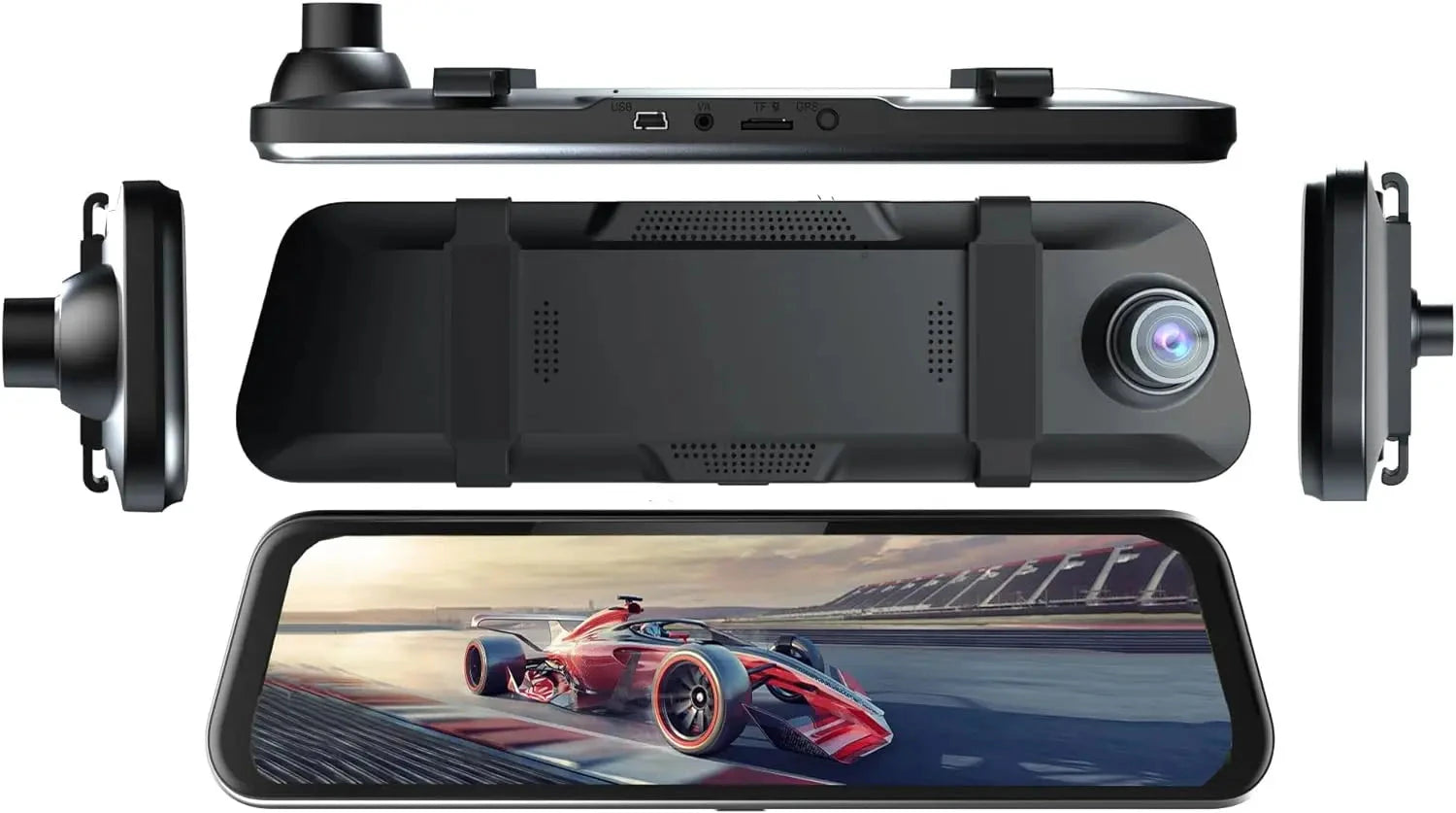 Elektroniktrade 4K 10 Zoll Touchscreen Rückspiegel Recorder mit vorderer und Rücksicht Kamera 64GB Elektroniktrade Switzerland