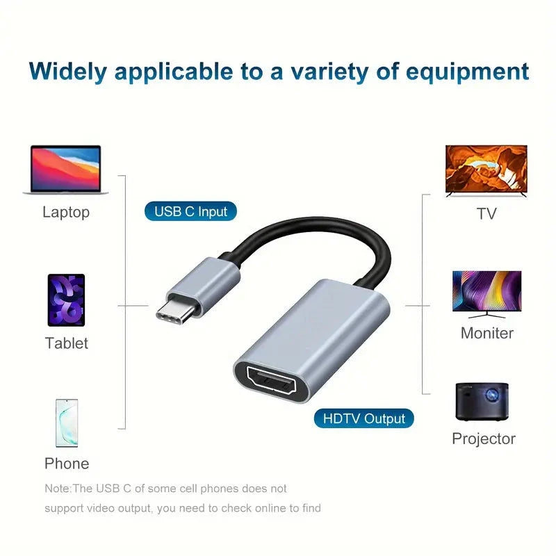 Elektroniktrade 4K USB-C zu HDTV Adapterkabel - Plug & Play, Thunderbolt 3/4 Elektroniktrade Switzerland