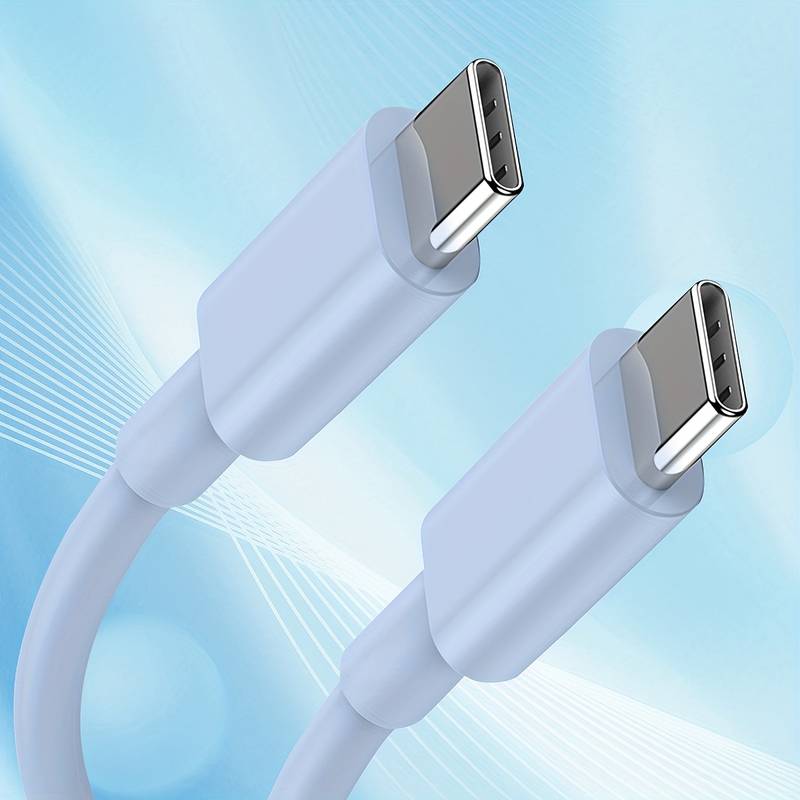 Elektroniktrade 60W USB-C-zu-USB-C-Kabel Macaron Blau Schnellladekabel  2m Elektroniktrade Switzerland