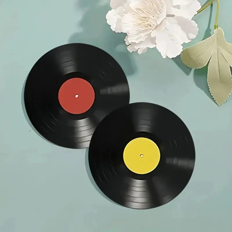 Elektroniktrade 6er-Set Klassische Musikschallplatten als Design Holzuntersetzer Elektroniktrade Switzerland