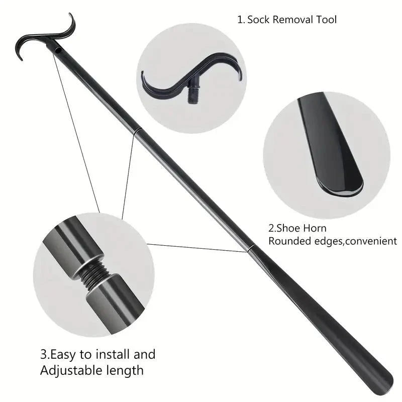 Elektroniktrade 88,9 cm langer Ankleidestick mit Schuhlöffel & Sockenentfernungswerkzeug elektroniktrade Switzerland