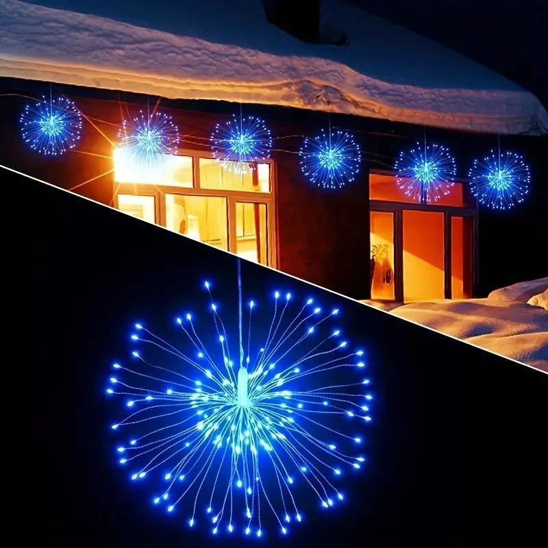 Elektroniktrade 90-Licht-Solar-Feuerwerkslicht, Märchenstern-Feuerwerks-Kronleuchter ( Warmweiss ) Elektroniktrade Switzerland