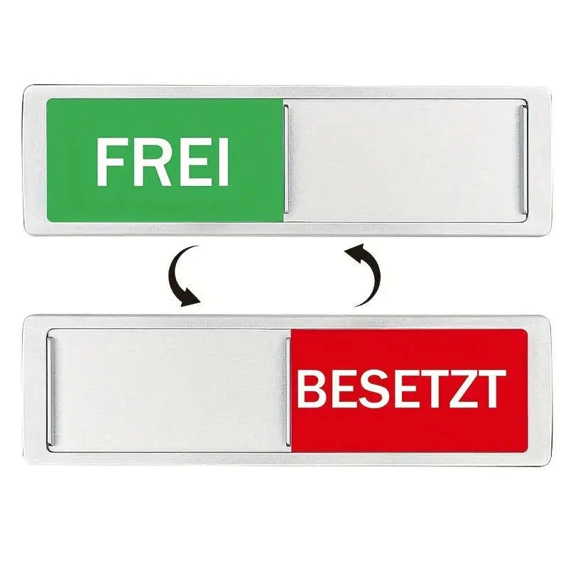 Elektroniktrade Acryl-Privatsphärenschild für Türen - Frei oder Besetzt Silber/ Schwarz Elektroniktrade Switzerland