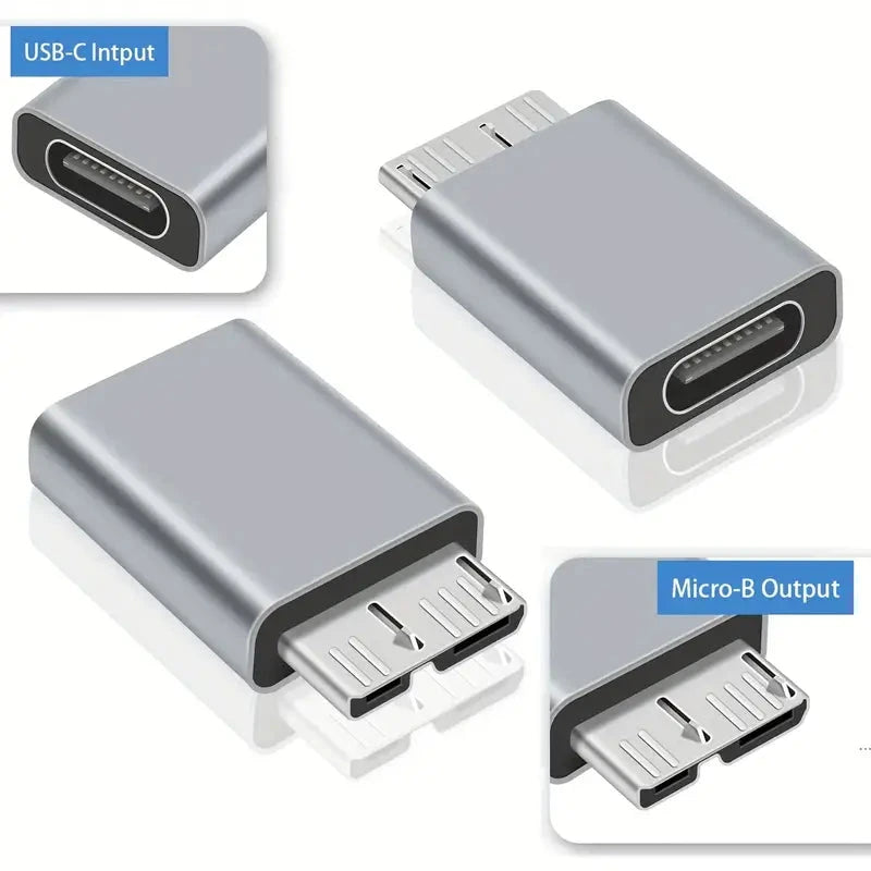 Elektroniktrade Adapter von Typ-C auf USB3.0 Micro B Stecker für externe Festplatten HDD Elektroniktrade Switzerland