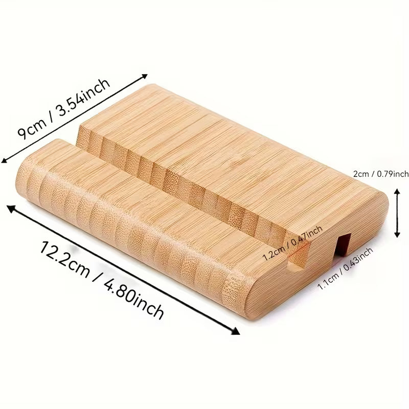 Elektroniktrade Bambus-Handy- & Tablet-Halter aus Holz – Minimalistischer Schreibtischständer Elektroniktrade Switzerland