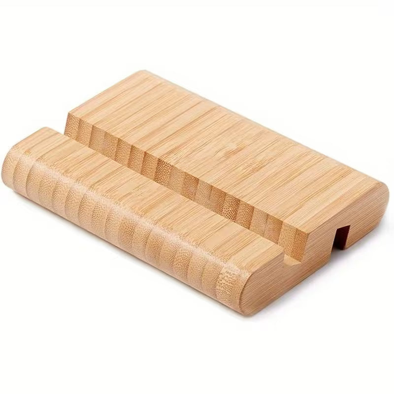 Elektroniktrade Bambus-Handy- & Tablet-Halter aus Holz – Minimalistischer Schreibtischständer Elektroniktrade Switzerland