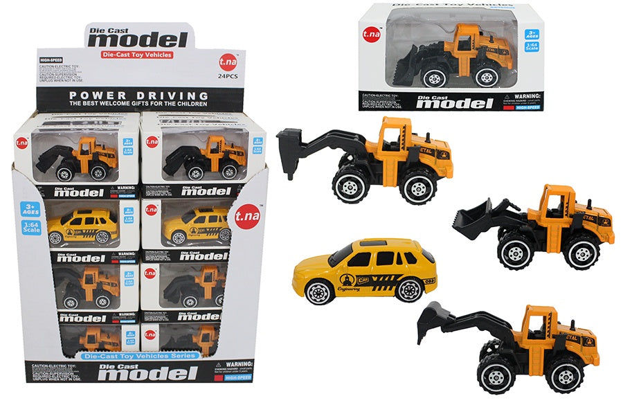 Elektroniktrade Baufahrzeug METALL 4-fach sortiert, in Box ca 10x5,5x4 cm Elektroniktrade Switzerland