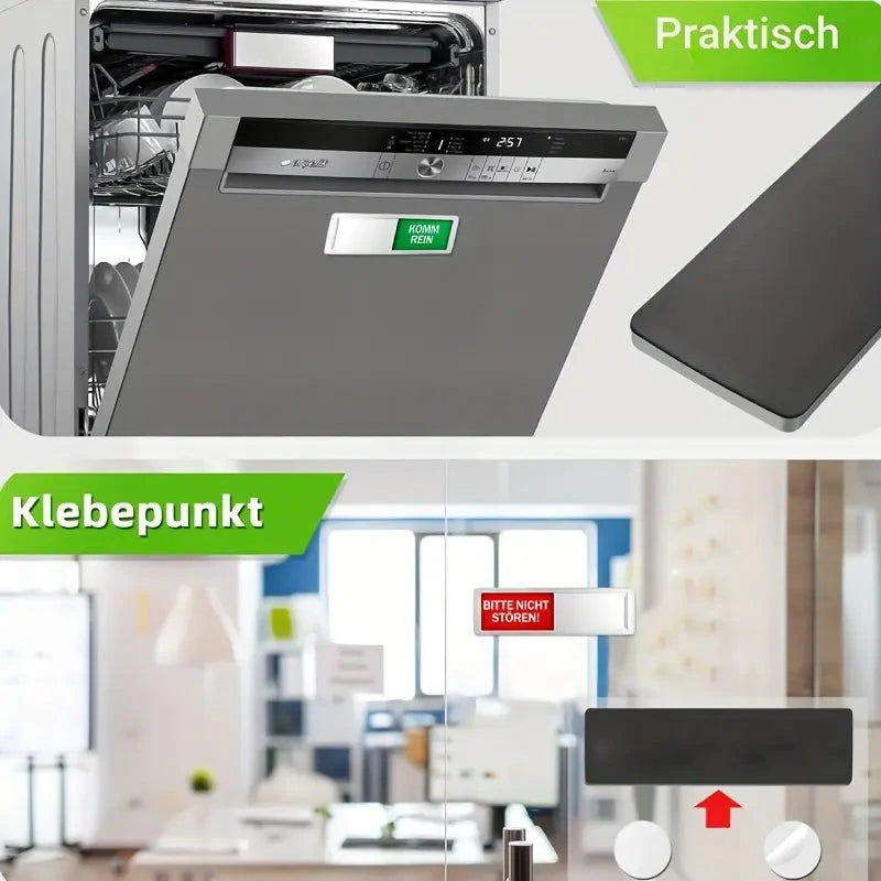 Elektroniktrade Bitte nicht Stören/ Komm Rein mit schieber -  Deutsches Türschild Silber Elektroniktrade Switzerland