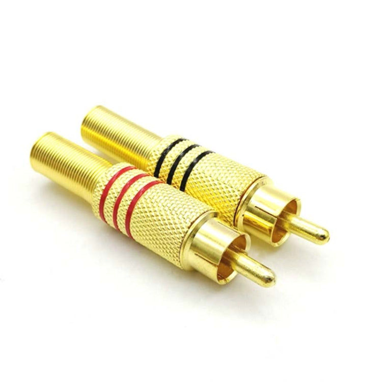 Elektroniktrade Cinch Stecker Set – 2er Pack (1 Paar) – Rot (R) & Schwarz (L) – zum Löten Elektroniktrade Switzerland