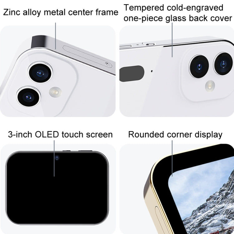 Elektroniktrade D6 CCD HD Digitalkamera Film Musik Smart Kamera Touchscreen Studentenkarte Videorecorder, ohne Speicher, D6 Black, D6 White Elektroniktrade Switzerland