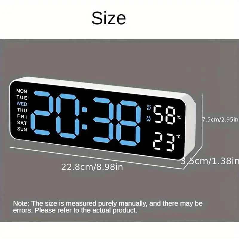 Elektroniktrade Digitale Led Wanduhr mit USB Power - Temperatur & Luftfeuchtigkeitsanzeige Elektroniktrade Switzerland