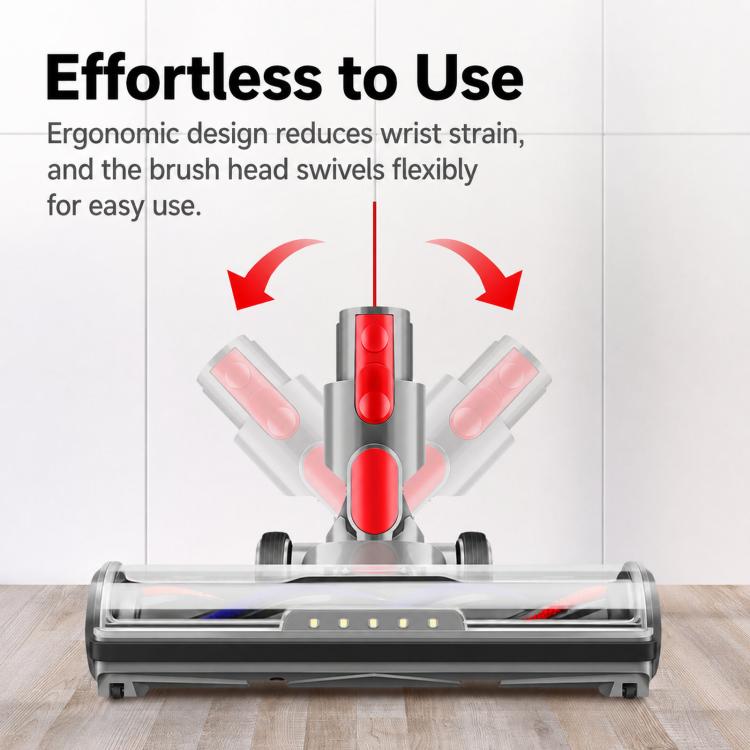 elektroniktrade Direktantrieb-Bodendüse für Dyson V7 / V8 / V10 / V11 / V15 Staubsauger, Bodenbürste mit LED-Scheinwerfern, 18454 elektroniktrade Switzerland