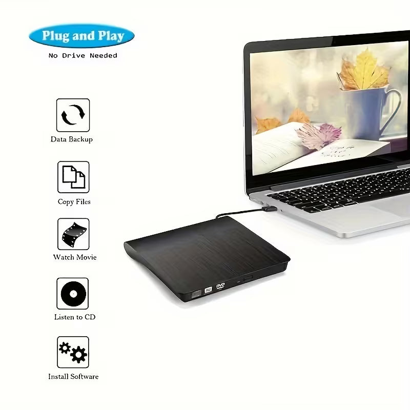 Elektroniktrade Dual-Interface Externes DVD-Laufwerk USB 3.0 & USB-C – CD/DVD-Brenner für PC & Laptop elektroniktrade Switzerland