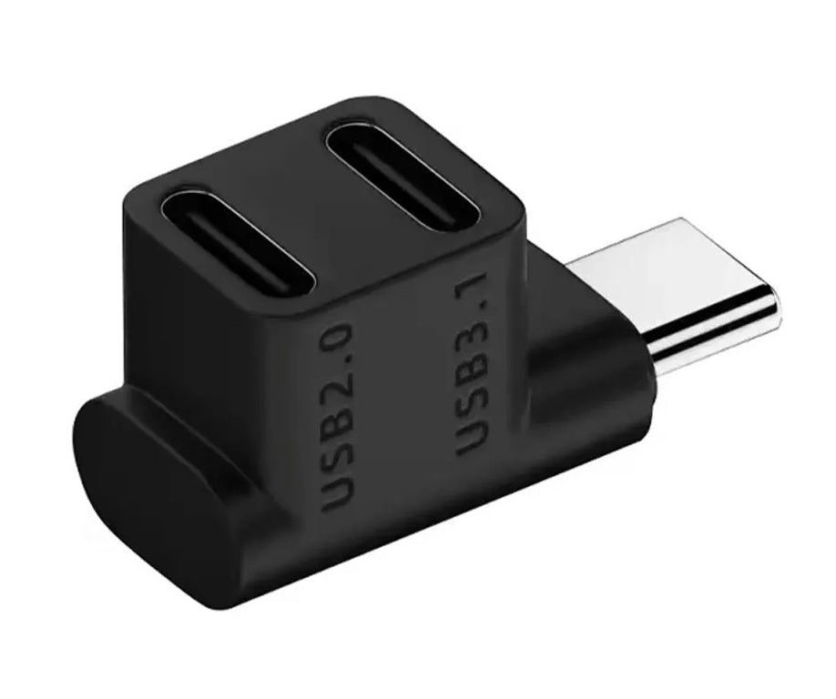 Elektroniktrade Dual USB-C Adapter 90° – 4K@60Hz, 100W, USB 3.1 Gen2, Plug & Play Elektroniktrade Switzerland