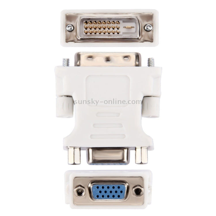 Elektroniktrade DVI 24 + 1 Pin Stecker auf VGA 15Pin Buchse Adapter (weiß) elektroniktrade Switzerland