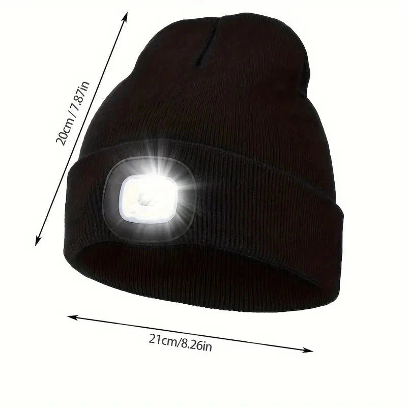 Elektroniktrade Einfarbige Unisex-LED-Mütze leicht, bequem und atmungsaktiv in Schwarz elektroniktrade Switzerland